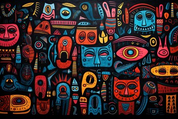 Obraz premium Panama Mola Tapestry