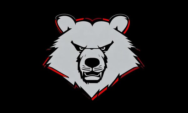  Modern professional angry bear logo
