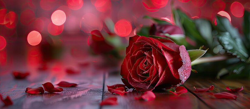 Express your affection with a heartfelt message on a Valentine s Day card featuring a romantic copy space image