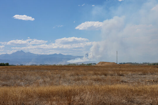 Stone Creek Wildfire Seen From Firestone, Colorado