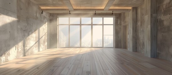 Comfortable interior design of an empty room with copy space image