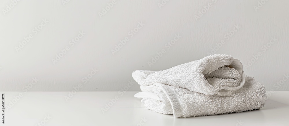 Poster a washcloth with copy space image on white background