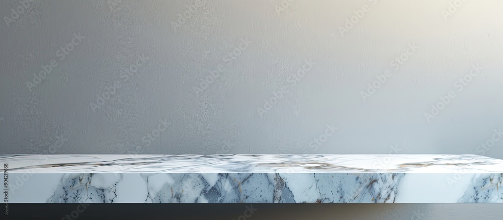 Poster a blank cutting surface set on an extended marble countertop with ample copy space image