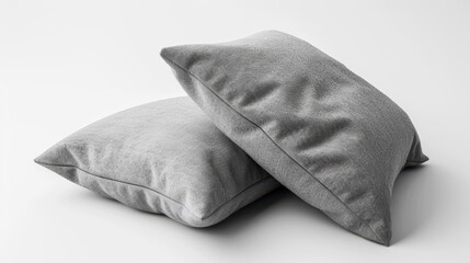 The pair of grey pillows