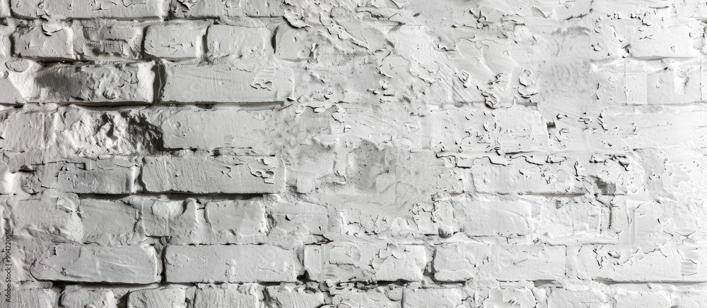Poster abstract white brick wall with texture ideal for a banner background with copy space image