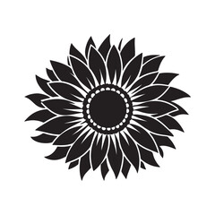 Sunflower Vector Silhouette Elegant Floral Designs for Creative Projects