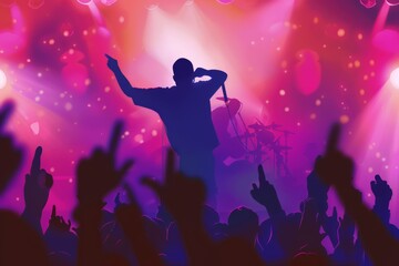 illustration of a pop music / band event 