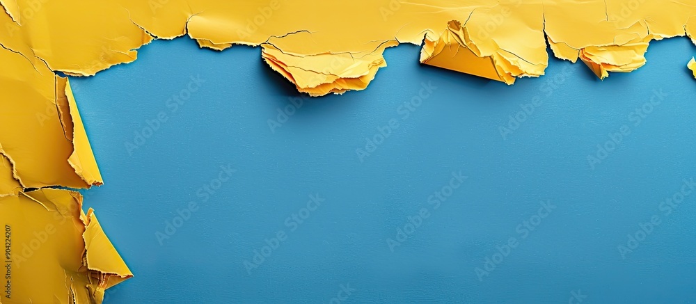 Poster a symbolic representation of a business s core values portrayed on torn yellow paper against a blue 