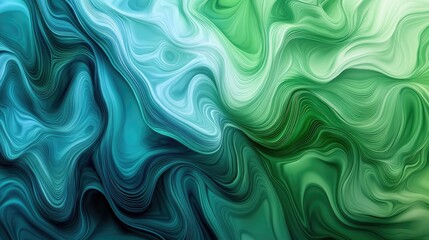 An abstract background with swirling lines and waves in shades of green and blue, leaving a clear area in the middle for text.