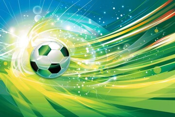 Naklejka premium illustration for a sports event, soccer/ football event