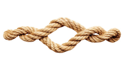 Fototapeta premium PNG Rope knot white background durability.