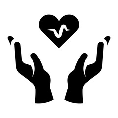 healthy care glyph icon