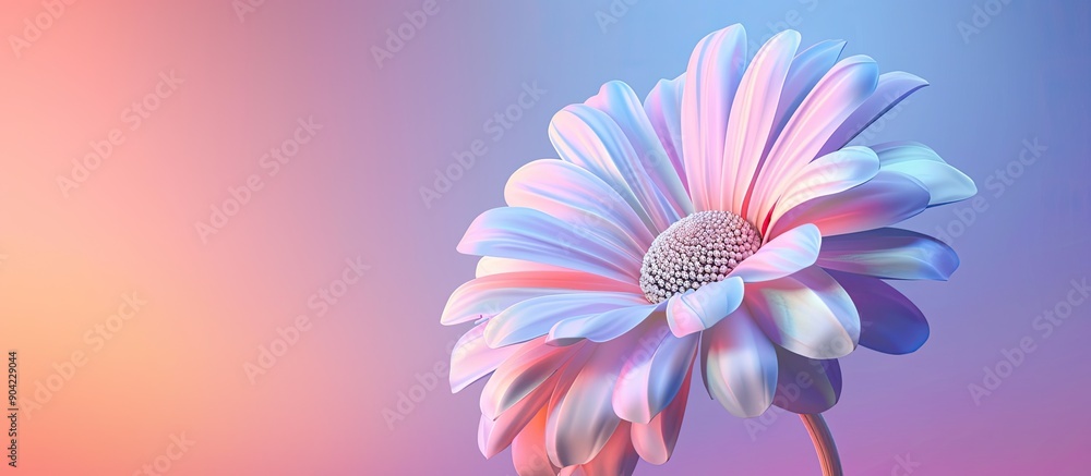 Poster abstract flower over a soft gradient background with ample copy space image