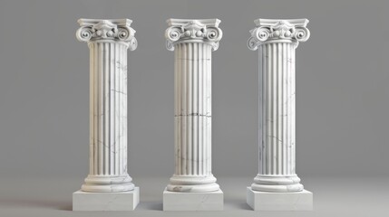 Fototapeta premium set of white roman columns