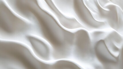 Obraz premium White Plywood Wall Decoration: 3D Wavy Contour Pattern