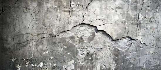 Obraz premium Vintage damaged gray wall providing a textured backdrop for copy space image