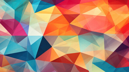 Obraz premium Abstract Geometric Triangles with Gradient Background. Modern, digital mosaic pattern. Visually dynamic.