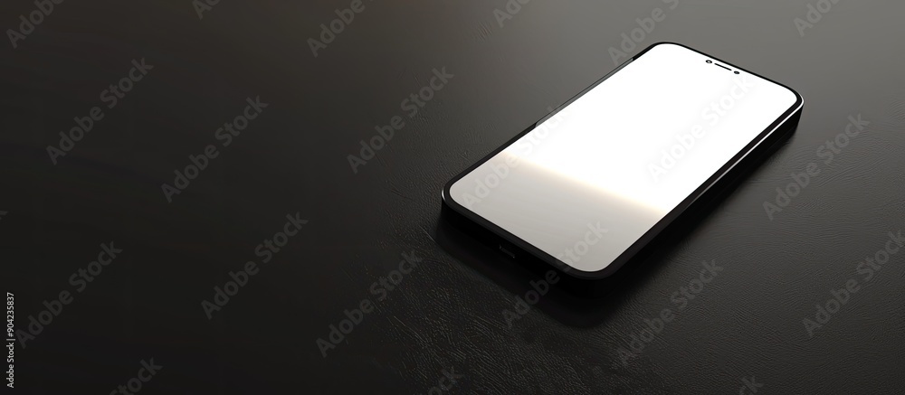 Poster phone technology in a compact mobile device with a copy space image