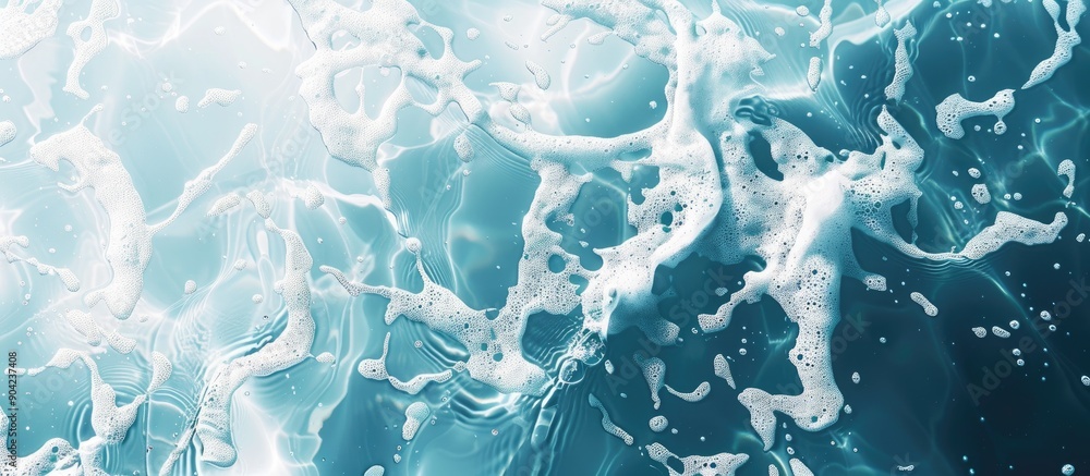 Poster background of pool water in blue and white colors with space to add images. copy space image. place 