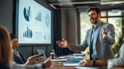 Professional presentation in a boardroom