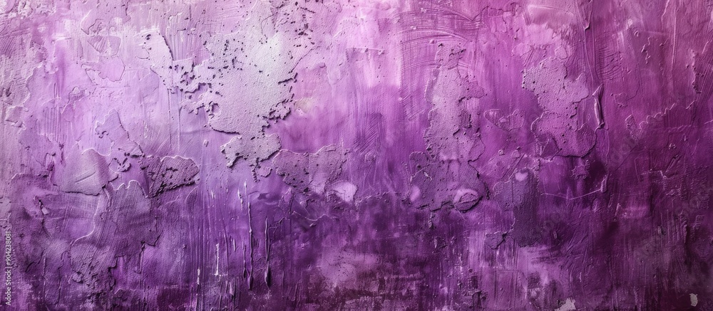 Aufkleber vintage stucco surface in shades of purple on a shabby distressed concrete wall with streaks of pain