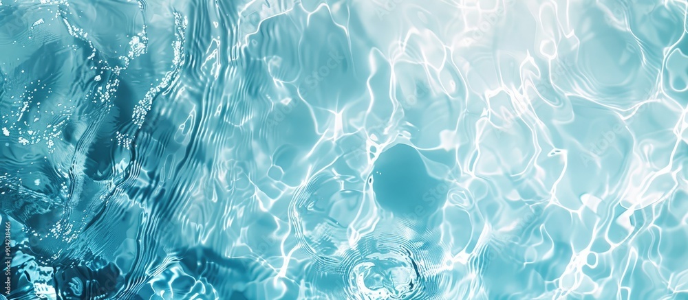 Poster background of pool water with blue and white tones suitable for copy space image