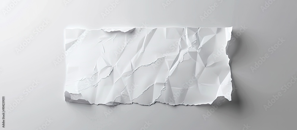 Poster a singed piece of paper set against a white backdrop with space for text or images. copy space image
