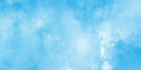 Obraz premium soft light blue abstract gradient sky watercolor background wallpaper with clouds, Hand painted abstract soft sky blue watercolor sky and clouds, Watercolor illustration art marble painting sky.