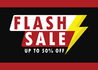Vector illustration of simple flash sale