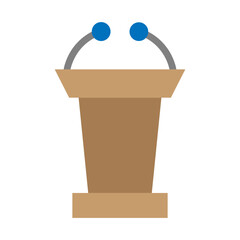 Debate Podium Vector Flat Icon Design