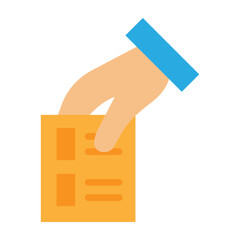 Ballot Paper Vector Flat Icon Design