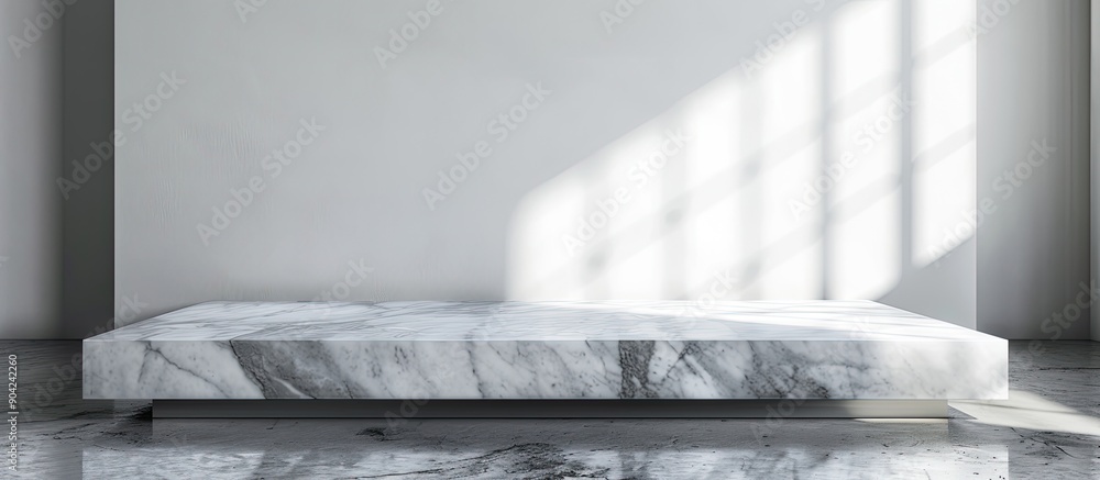 Poster a blank cutting surface set on an extended marble countertop with ample copy space image