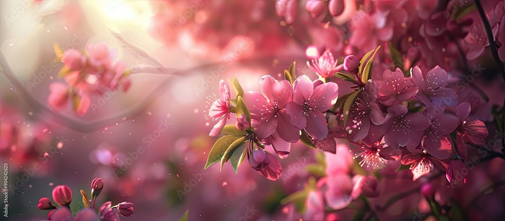 Poster creating an enchanting copy space image of spring s beauty
