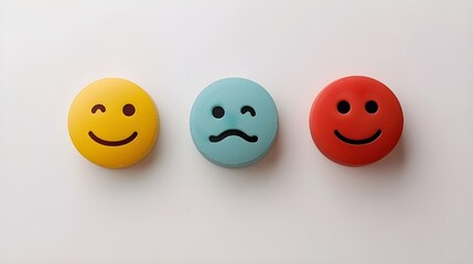 Feedback Concept with Emoticon Emoji Design.