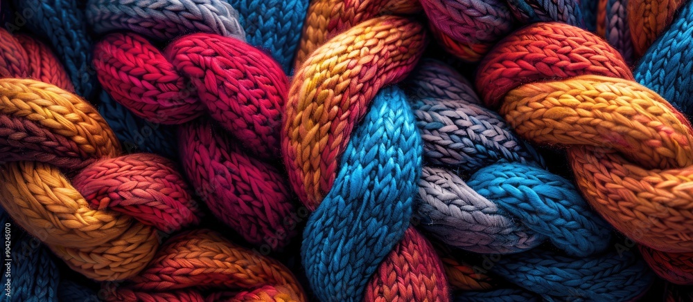 Poster abstract knitted background created from knitted jersey fabric with copy space image