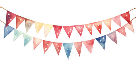 Fototapeta premium PNG Party flag white background clothesline celebration.