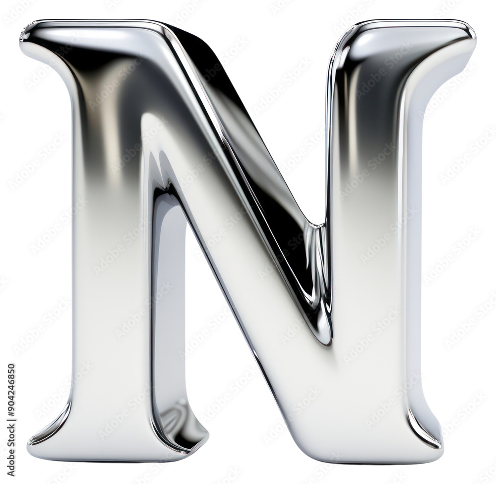 Poster png alphabet m shape text white background silver.