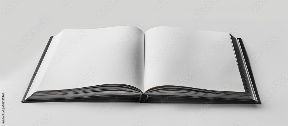 Poster notebook displayed on a blank background with copy space image
