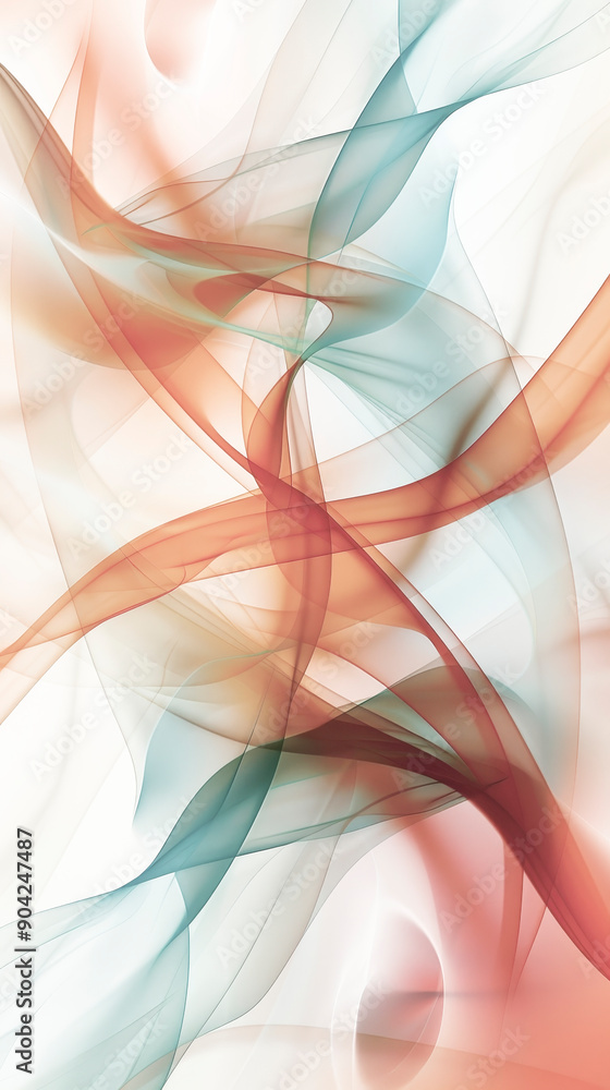Aufkleber abstract swirling patterns of red, orange, and blue hues intertwine gracefully, creating a flowing a