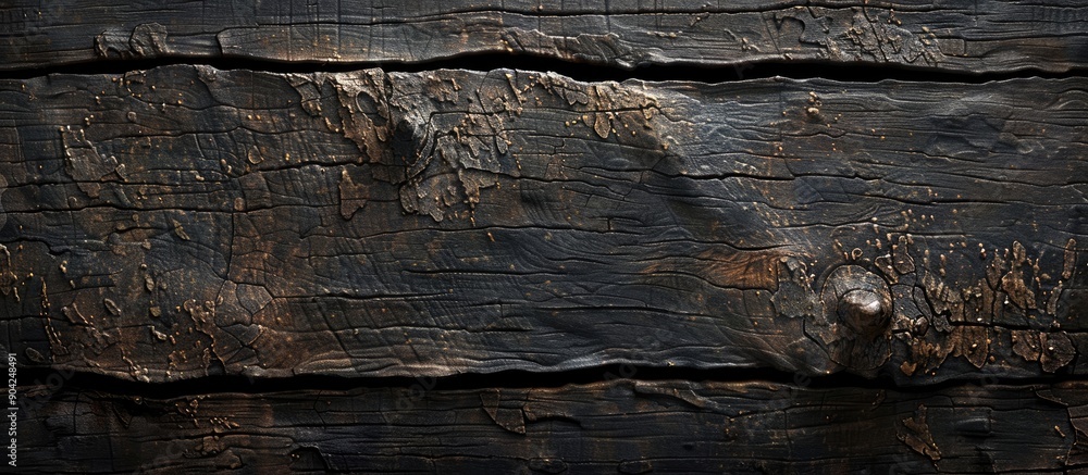 Aufkleber background featuring an aged natural pattern on a dark wood textured surface suitable for overlaying