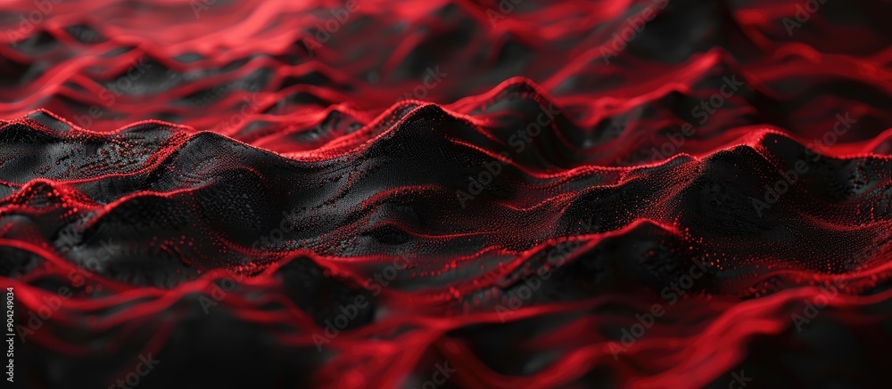 Poster abstract background with red and black color gradient creating a grainy noise texture effect suitabl