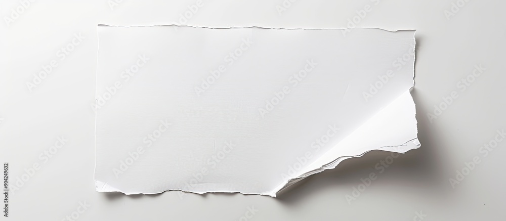 Poster an isolated white background showcasing a white piece of paper with ample copy space image