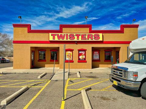ALBUQUERQUE, NEW MEXICO, USA - March 9, 2023. Twisters restaurant. Los Pollos Hermanos filming location in Breaking Bad.