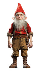 PNG Elf dwarf wearing red hat costume white background portrait.