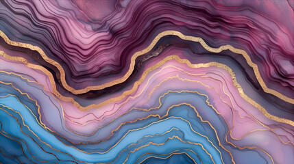 Obraz premium Elegant marble texture with rich tones and golden accents