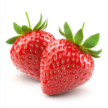 Strawberries with leaf isolate