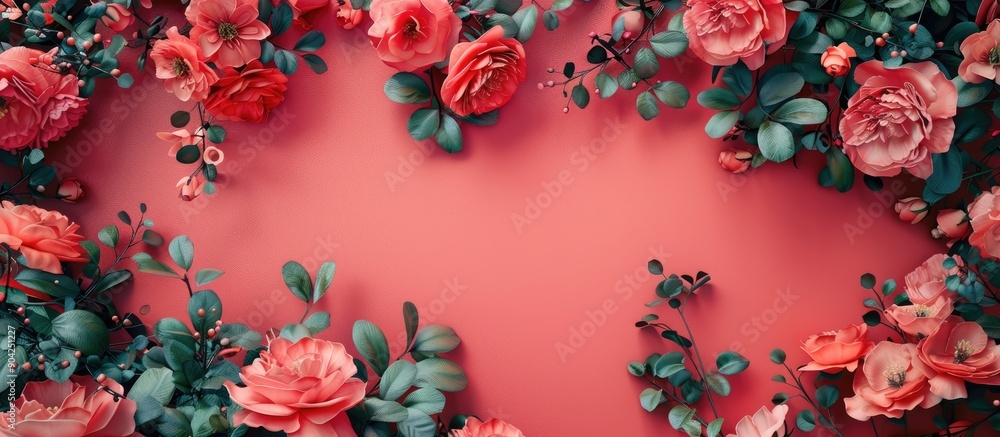 Poster floral pattern displayed in a gentle copy space image