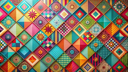 Beautiful geometric wallpaper with vibrant colors and stylish patterns, beautiful, wallpaper, background, cool, geometric