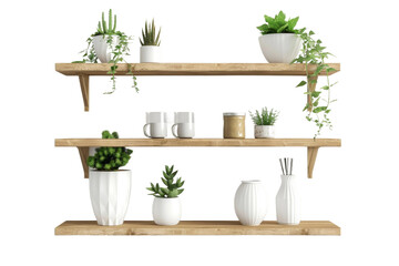 Modern Wall Shelf isolated on transparent background