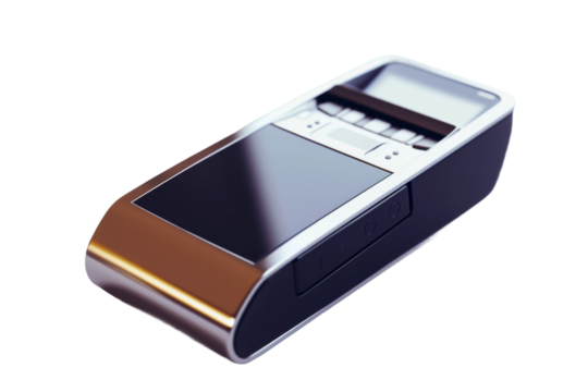 Portable Card Reader isolated on transparent background